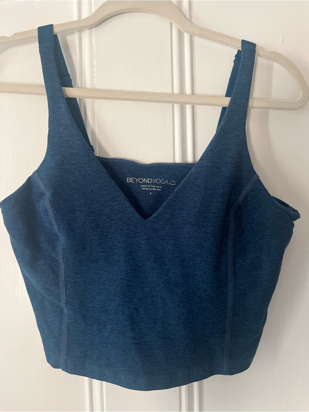 Beyond Yoga Teal V-Neck Cropped Camisole